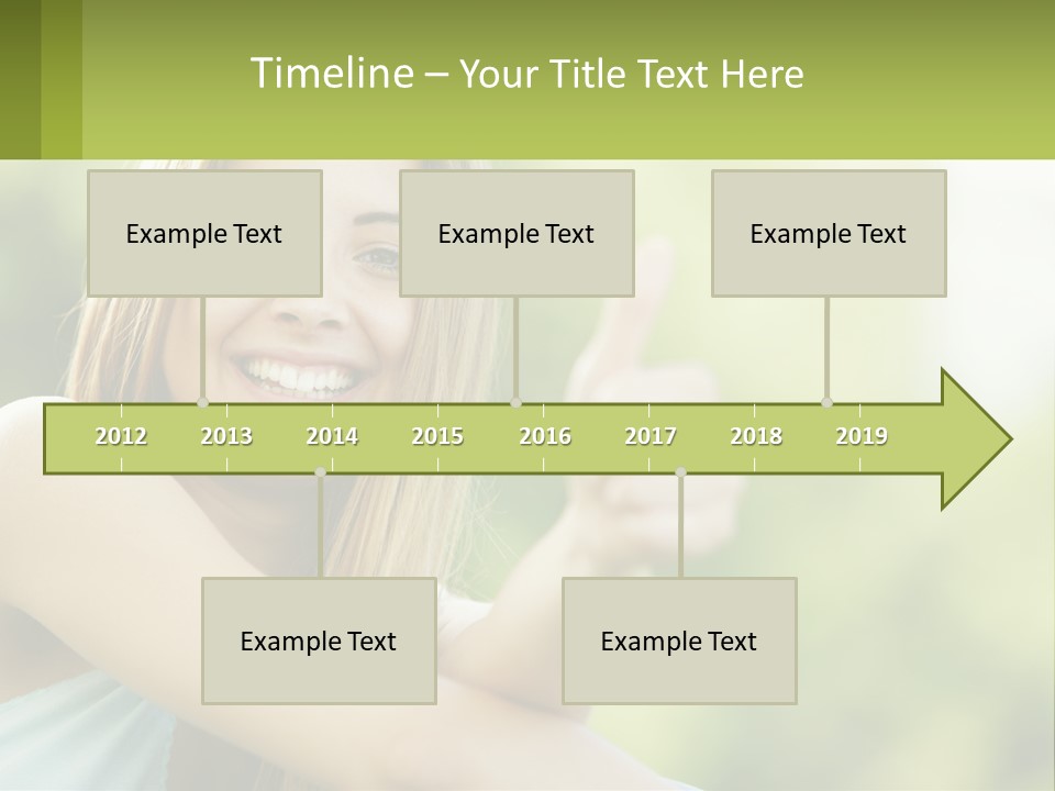 A Woman Giving A Thumbs Up With A Green Background PowerPoint Template