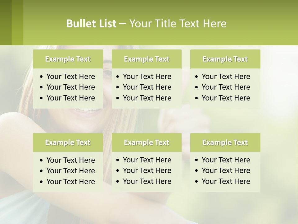 A Woman Giving A Thumbs Up With A Green Background PowerPoint Template