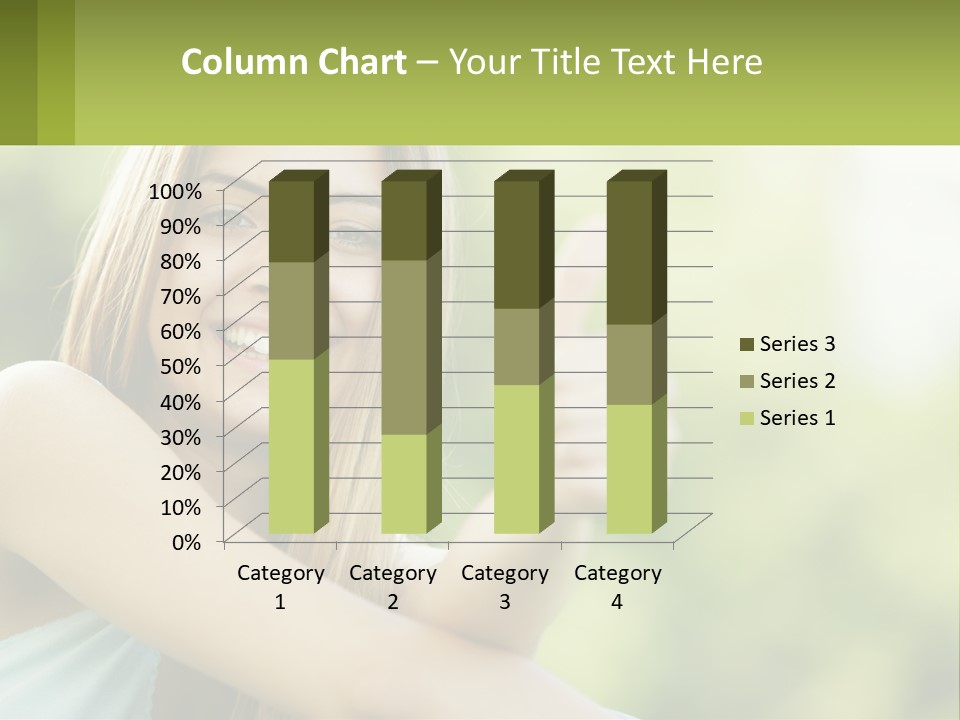 A Woman Giving A Thumbs Up With A Green Background PowerPoint Template