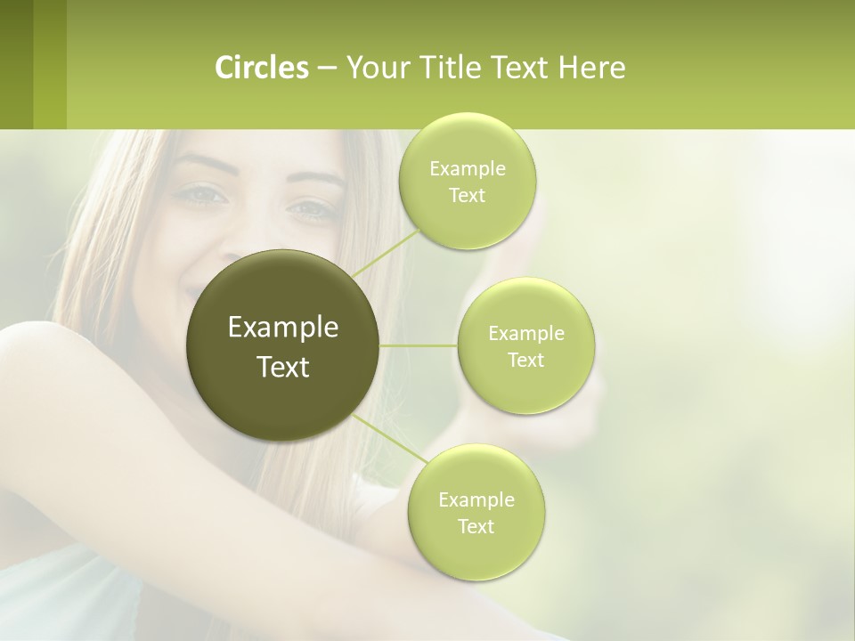 A Woman Giving A Thumbs Up With A Green Background PowerPoint Template