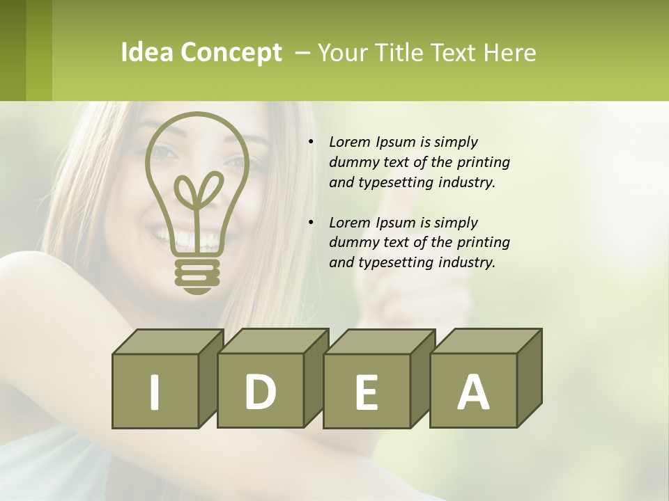 A Woman Giving A Thumbs Up With A Green Background PowerPoint Template