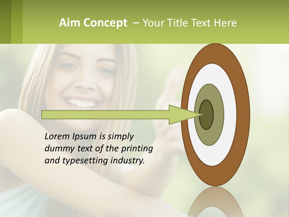 A Woman Giving A Thumbs Up With A Green Background PowerPoint Template