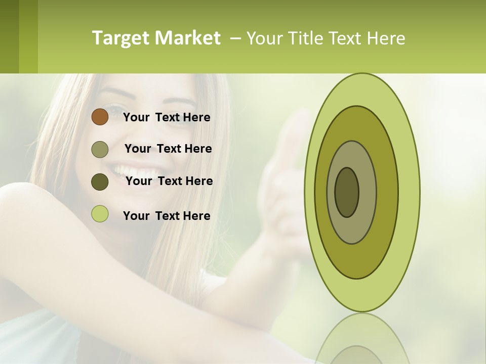 A Woman Giving A Thumbs Up With A Green Background PowerPoint Template