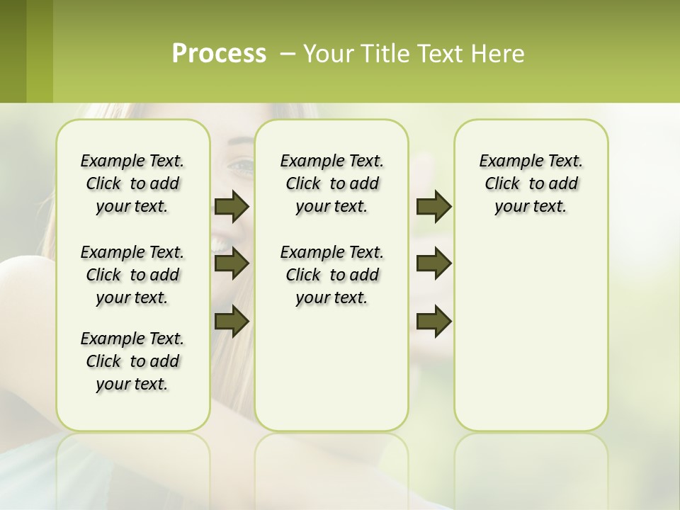 A Woman Giving A Thumbs Up With A Green Background PowerPoint Template