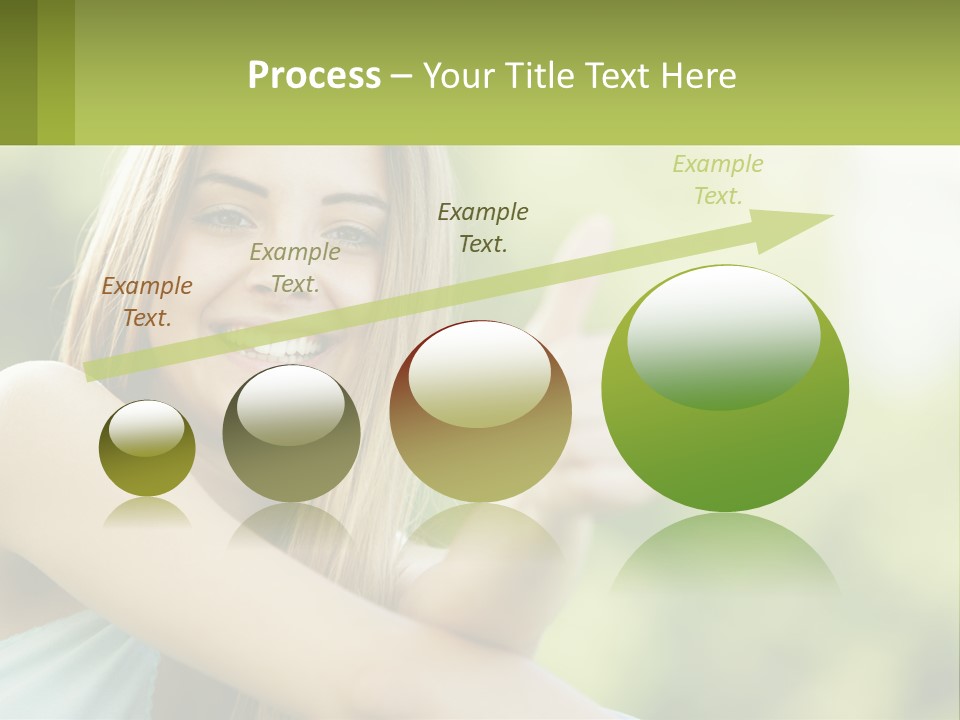 A Woman Giving A Thumbs Up With A Green Background PowerPoint Template