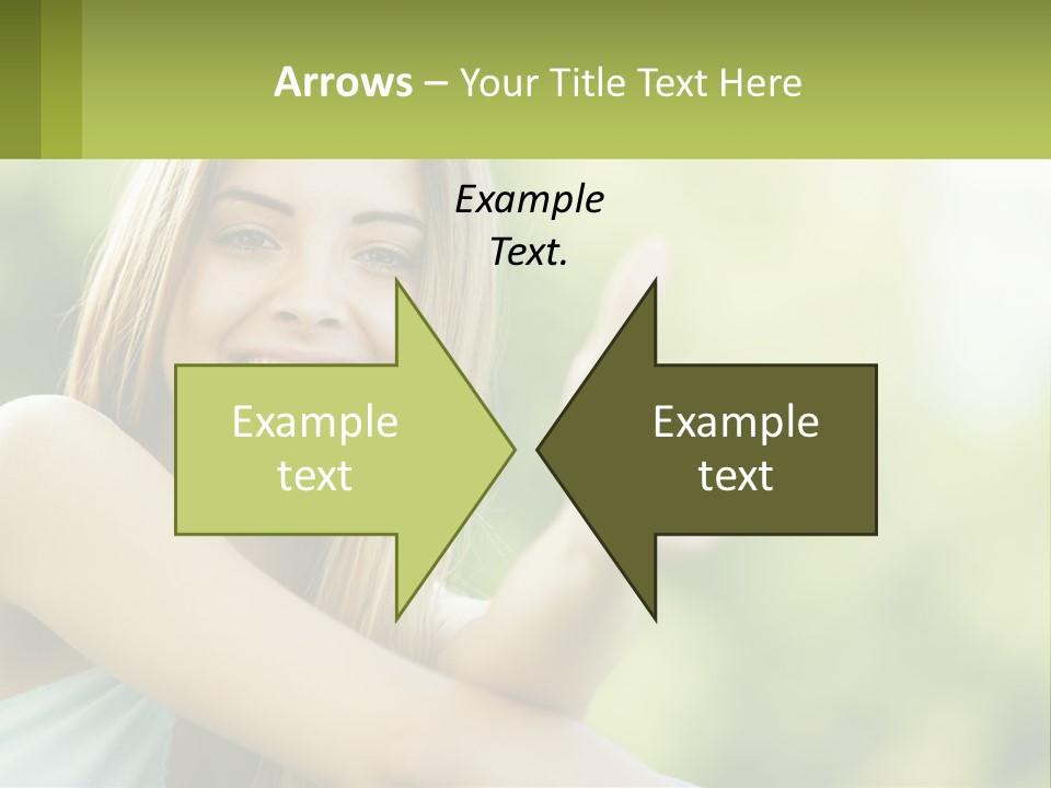 A Woman Giving A Thumbs Up With A Green Background PowerPoint Template