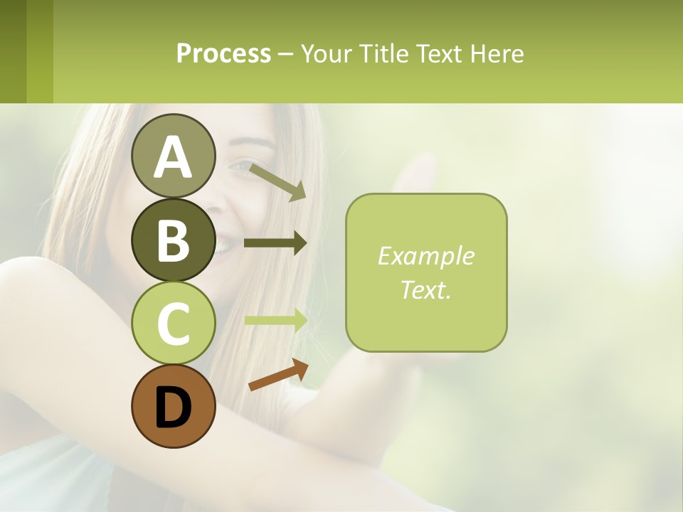 A Woman Giving A Thumbs Up With A Green Background PowerPoint Template