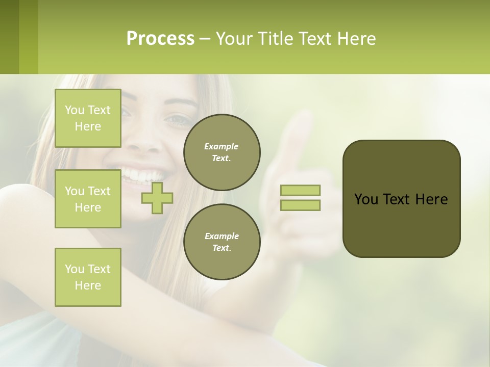 A Woman Giving A Thumbs Up With A Green Background PowerPoint Template