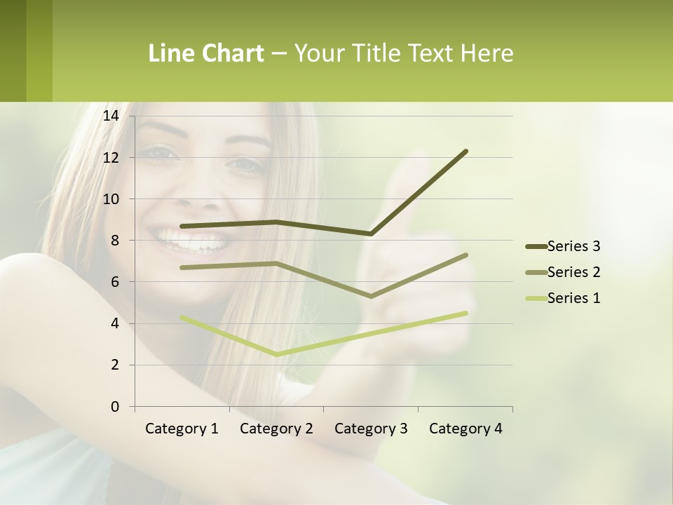 A Woman Giving A Thumbs Up With A Green Background PowerPoint Template