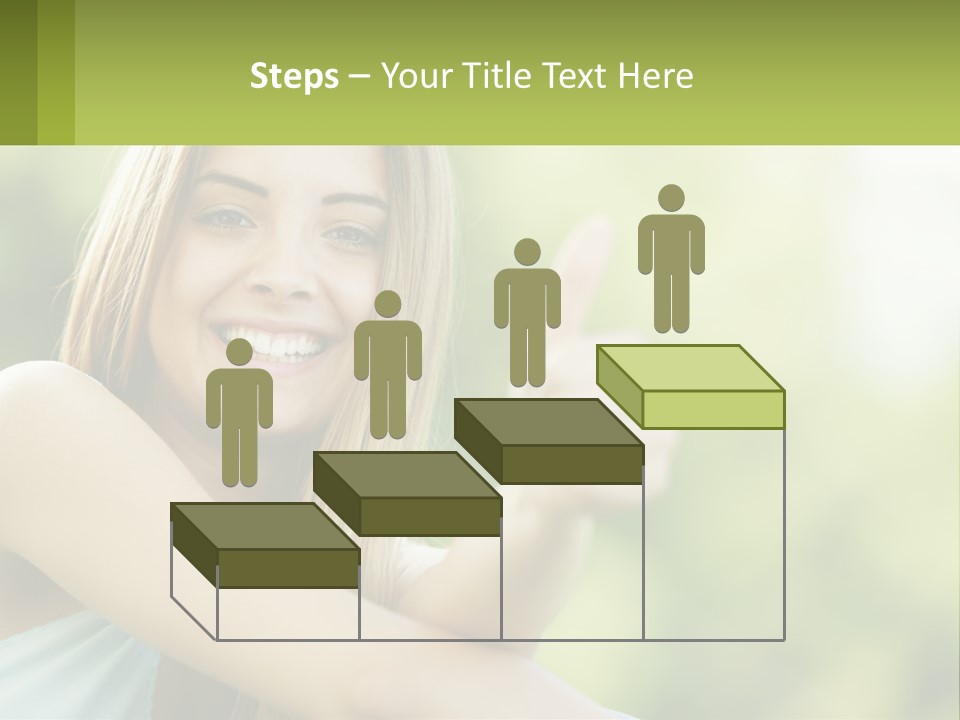 A Woman Giving A Thumbs Up With A Green Background PowerPoint Template