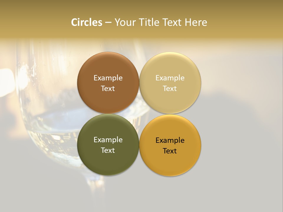 A Glass Of White Wine On A Table PowerPoint Template