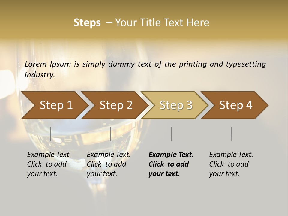 A Glass Of White Wine On A Table PowerPoint Template
