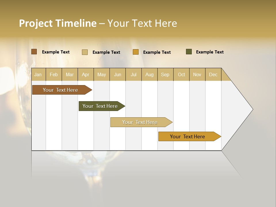 A Glass Of White Wine On A Table PowerPoint Template
