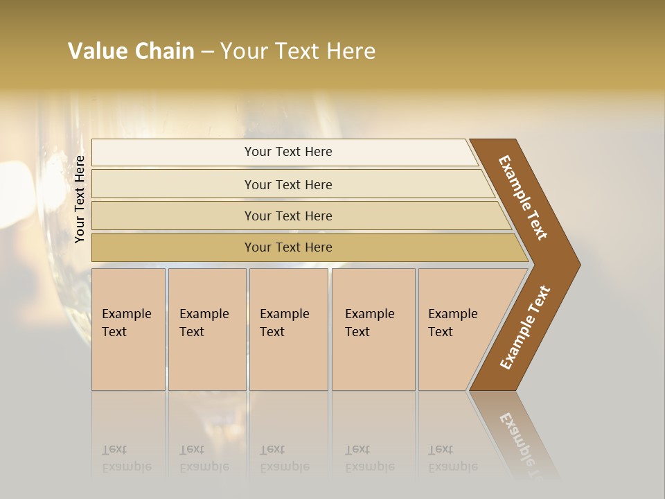 A Glass Of White Wine On A Table PowerPoint Template