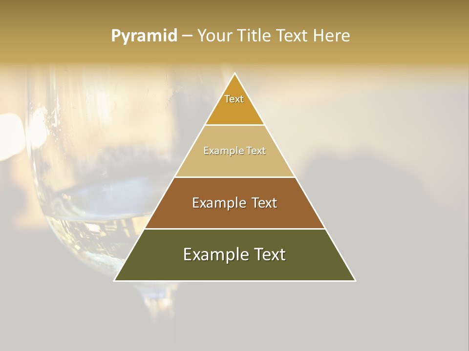 A Glass Of White Wine On A Table PowerPoint Template