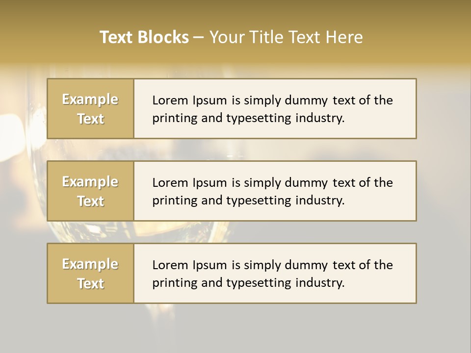 A Glass Of White Wine On A Table PowerPoint Template