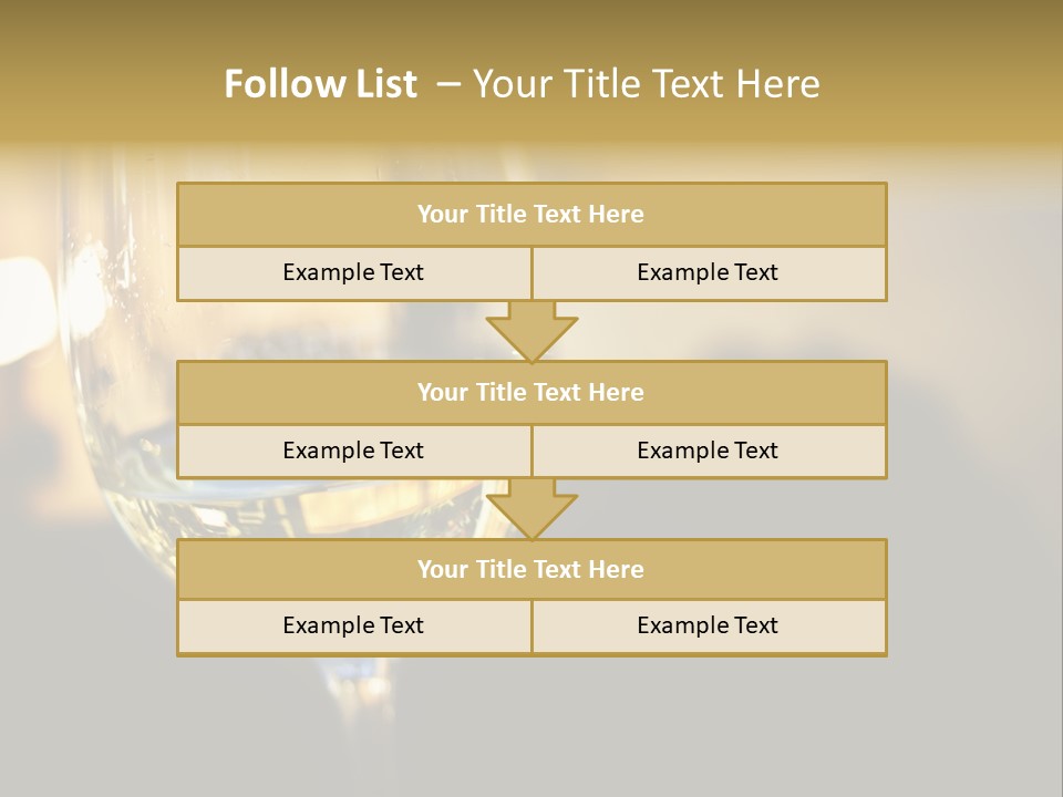 A Glass Of White Wine On A Table PowerPoint Template