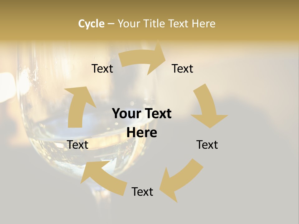 A Glass Of White Wine On A Table PowerPoint Template