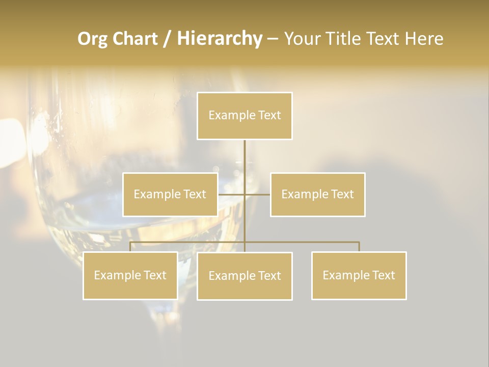 A Glass Of White Wine On A Table PowerPoint Template