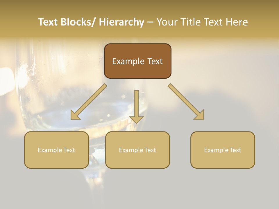 A Glass Of White Wine On A Table PowerPoint Template