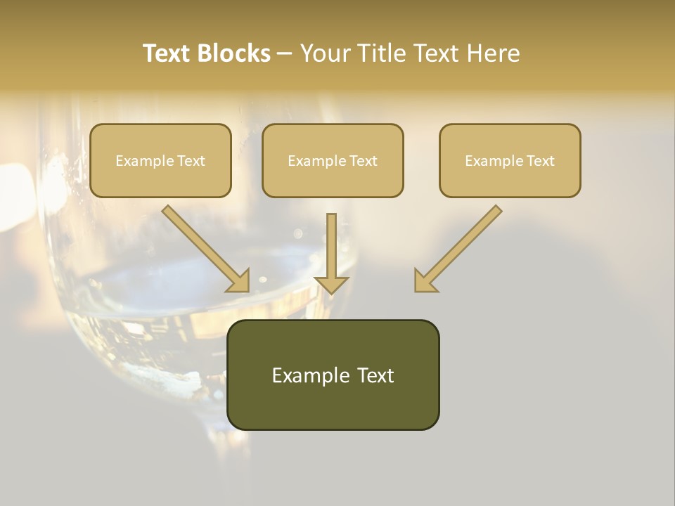 A Glass Of White Wine On A Table PowerPoint Template