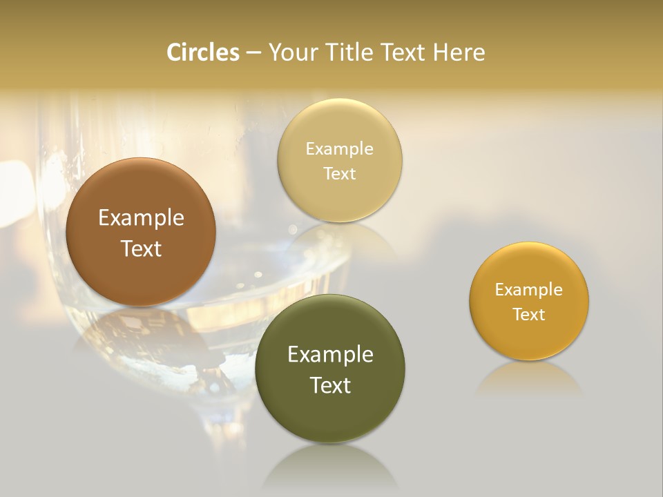 A Glass Of White Wine On A Table PowerPoint Template