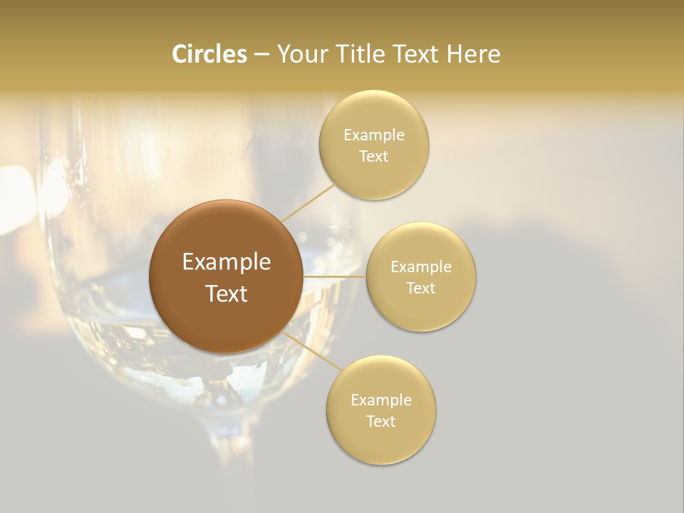 A Glass Of White Wine On A Table PowerPoint Template