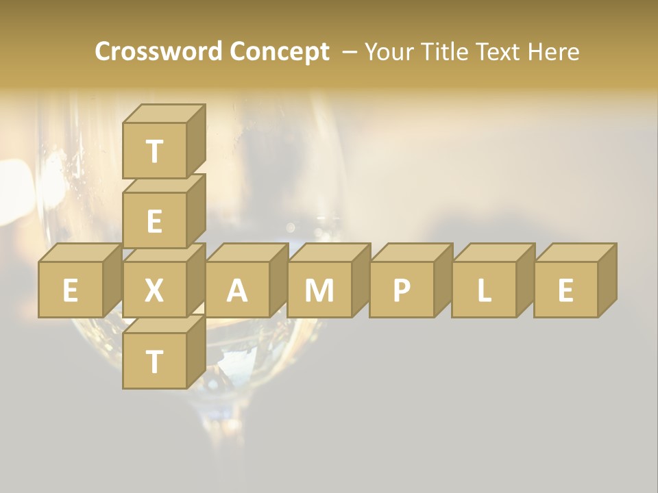 A Glass Of White Wine On A Table PowerPoint Template