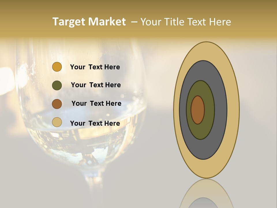 A Glass Of White Wine On A Table PowerPoint Template