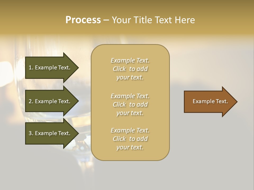 A Glass Of White Wine On A Table PowerPoint Template