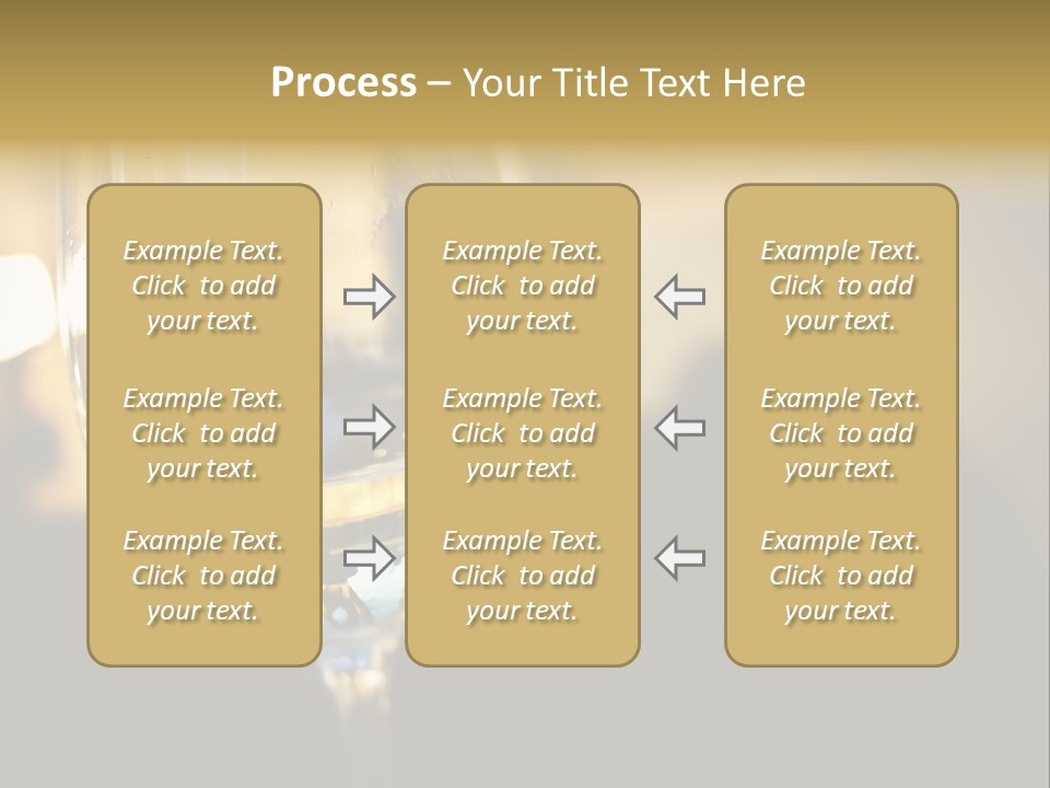 A Glass Of White Wine On A Table PowerPoint Template