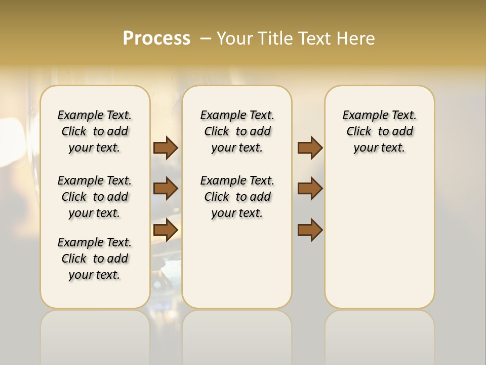 A Glass Of White Wine On A Table PowerPoint Template