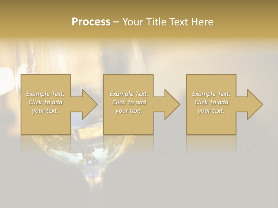 A Glass Of White Wine On A Table PowerPoint Template