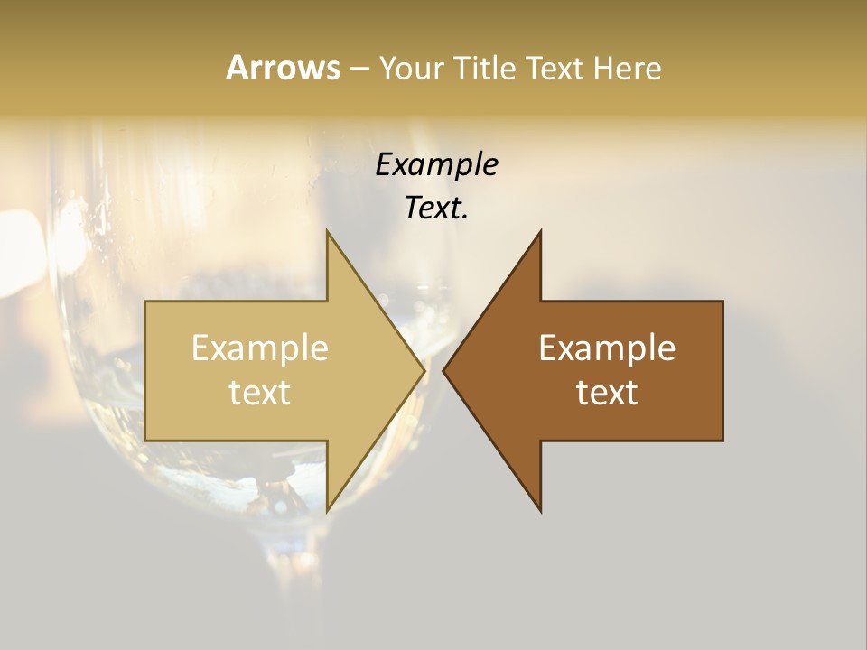 A Glass Of White Wine On A Table PowerPoint Template