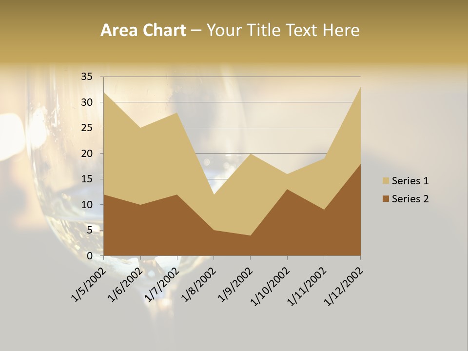 A Glass Of White Wine On A Table PowerPoint Template