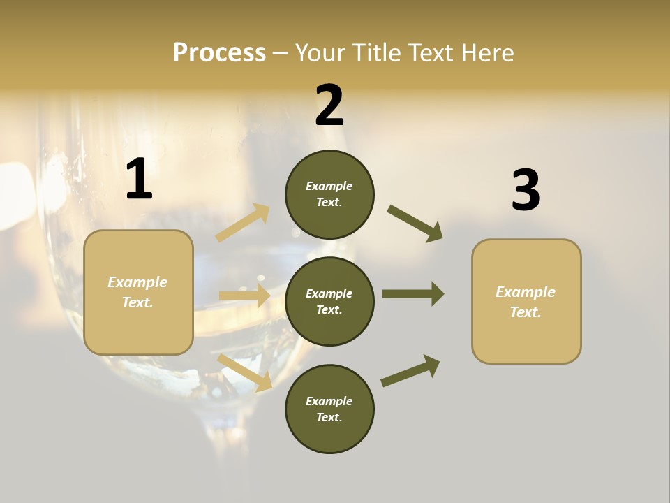 A Glass Of White Wine On A Table PowerPoint Template