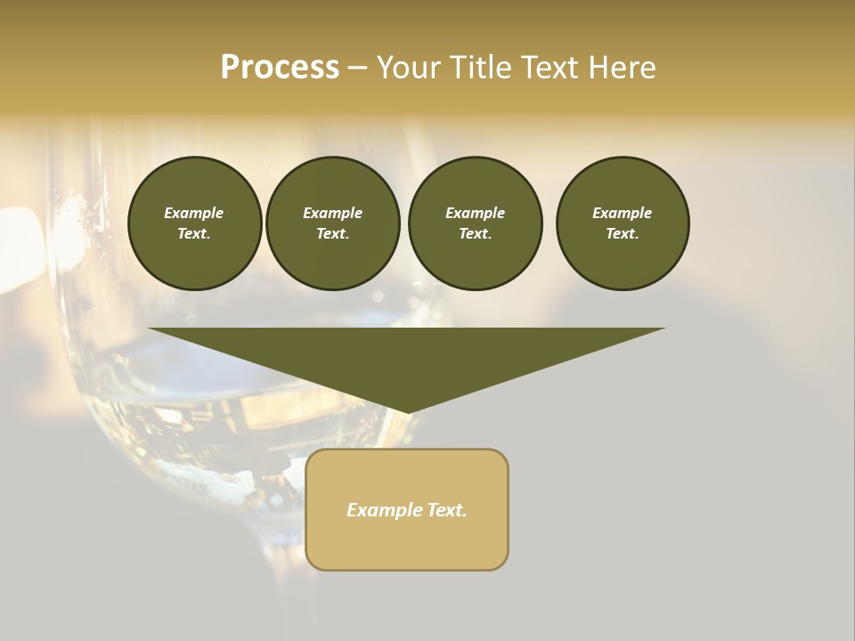 A Glass Of White Wine On A Table PowerPoint Template