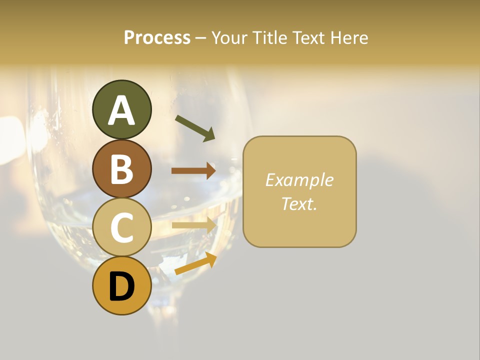 A Glass Of White Wine On A Table PowerPoint Template