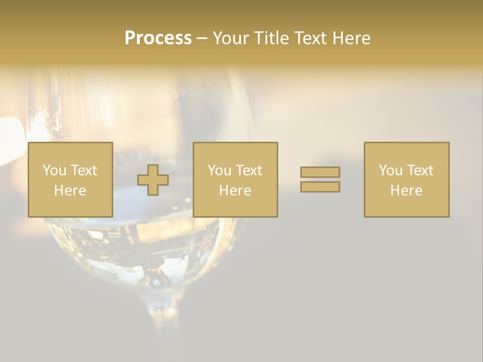 A Glass Of White Wine On A Table PowerPoint Template