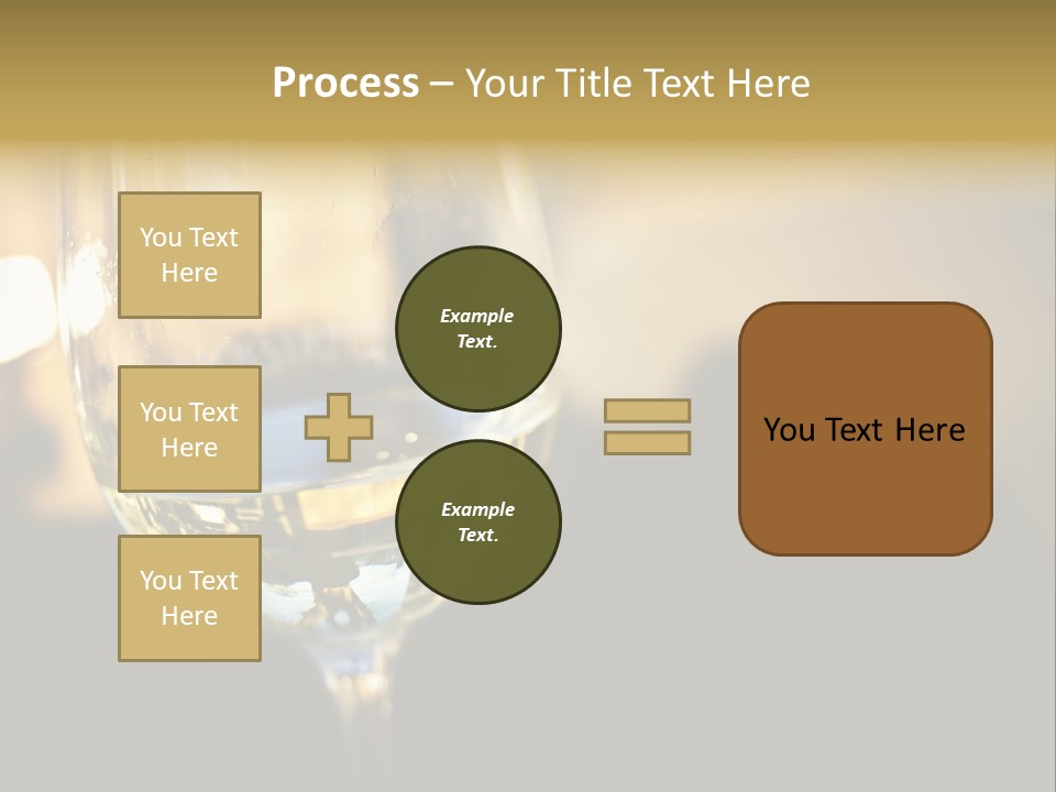 A Glass Of White Wine On A Table PowerPoint Template