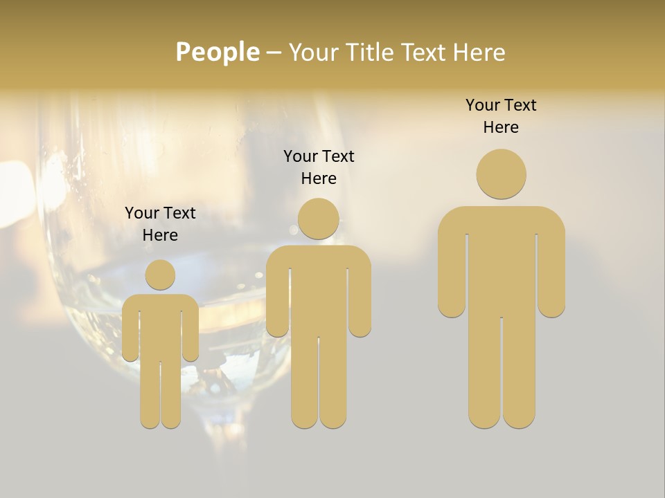 A Glass Of White Wine On A Table PowerPoint Template