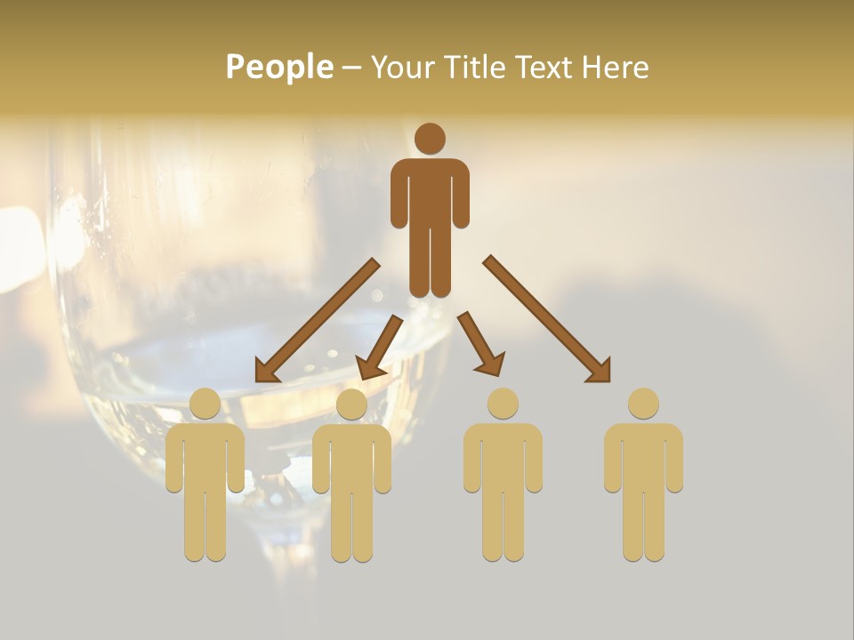 A Glass Of White Wine On A Table PowerPoint Template