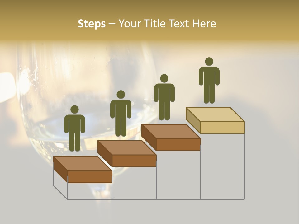 A Glass Of White Wine On A Table PowerPoint Template