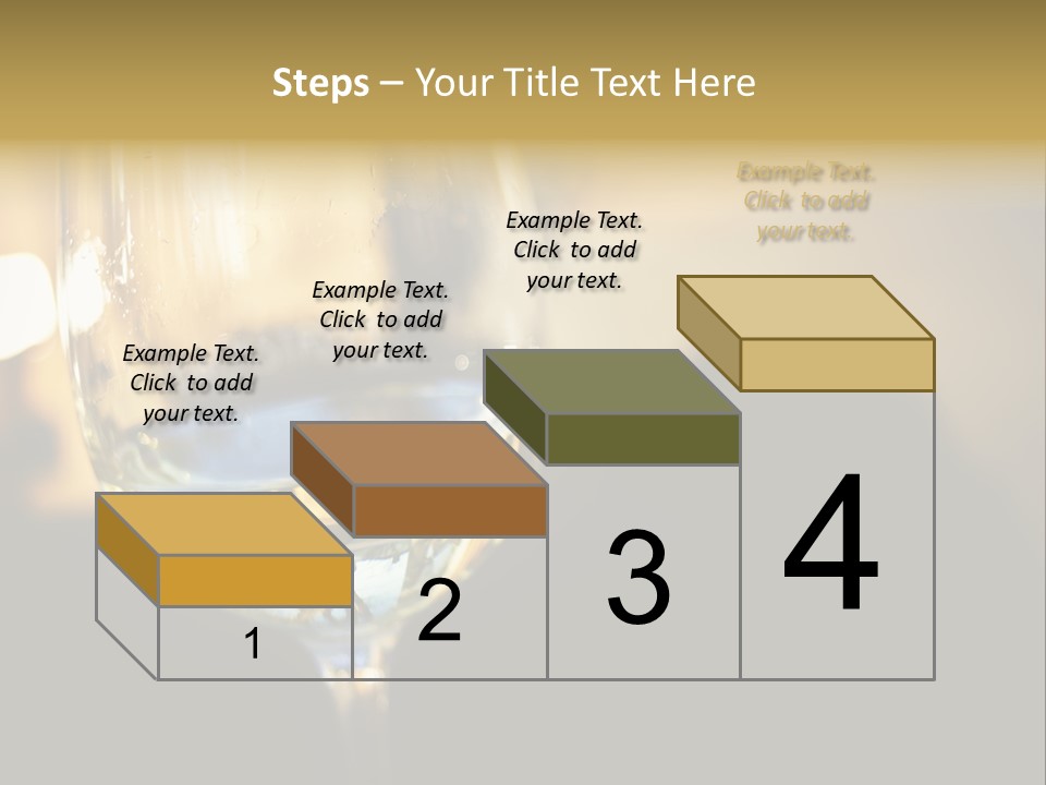 A Glass Of White Wine On A Table PowerPoint Template