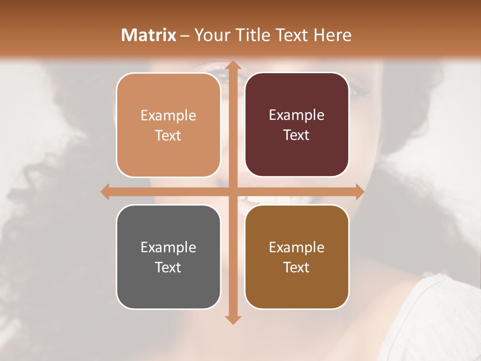 A Woman With Curly Hair Is Smiling For The Camera PowerPoint Template