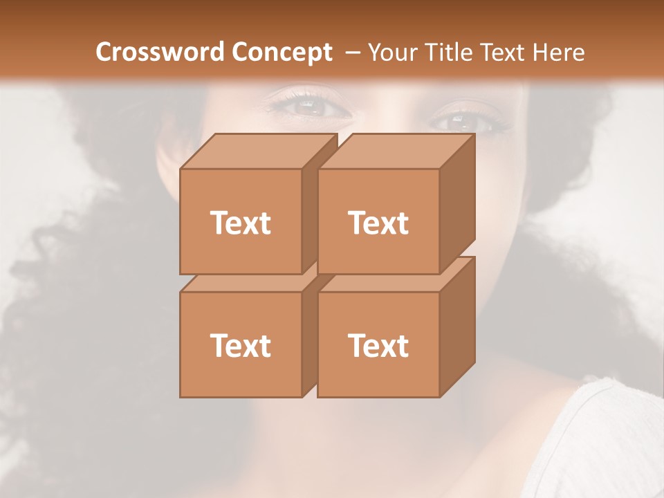 A Woman With Curly Hair Is Smiling For The Camera PowerPoint Template