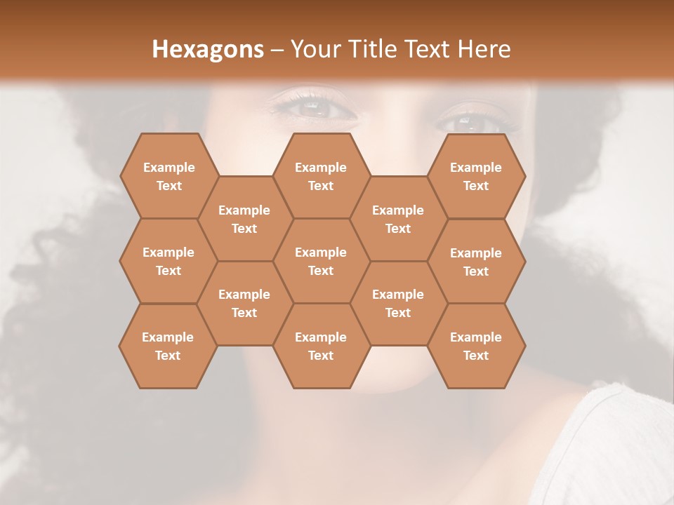 A Woman With Curly Hair Is Smiling For The Camera PowerPoint Template