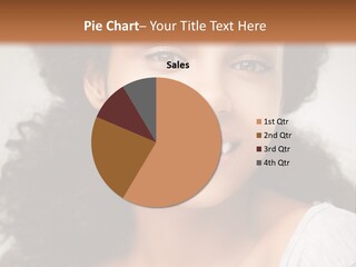 A Woman With Curly Hair Is Smiling For The Camera PowerPoint Template