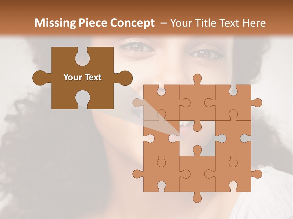 A Woman With Curly Hair Is Smiling For The Camera PowerPoint Template