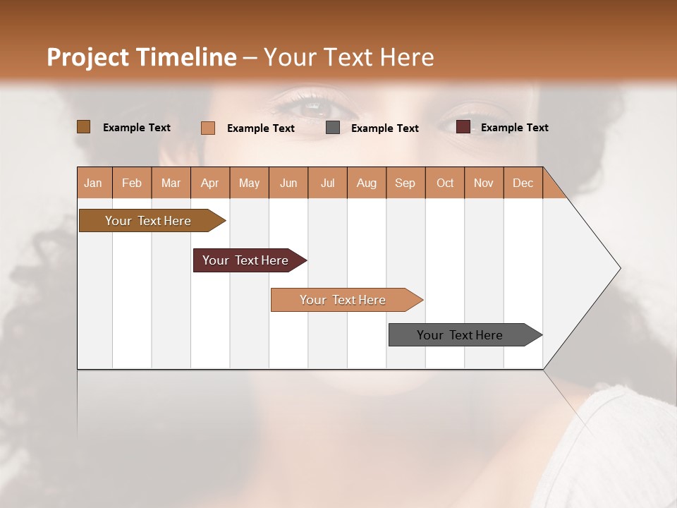 A Woman With Curly Hair Is Smiling For The Camera PowerPoint Template